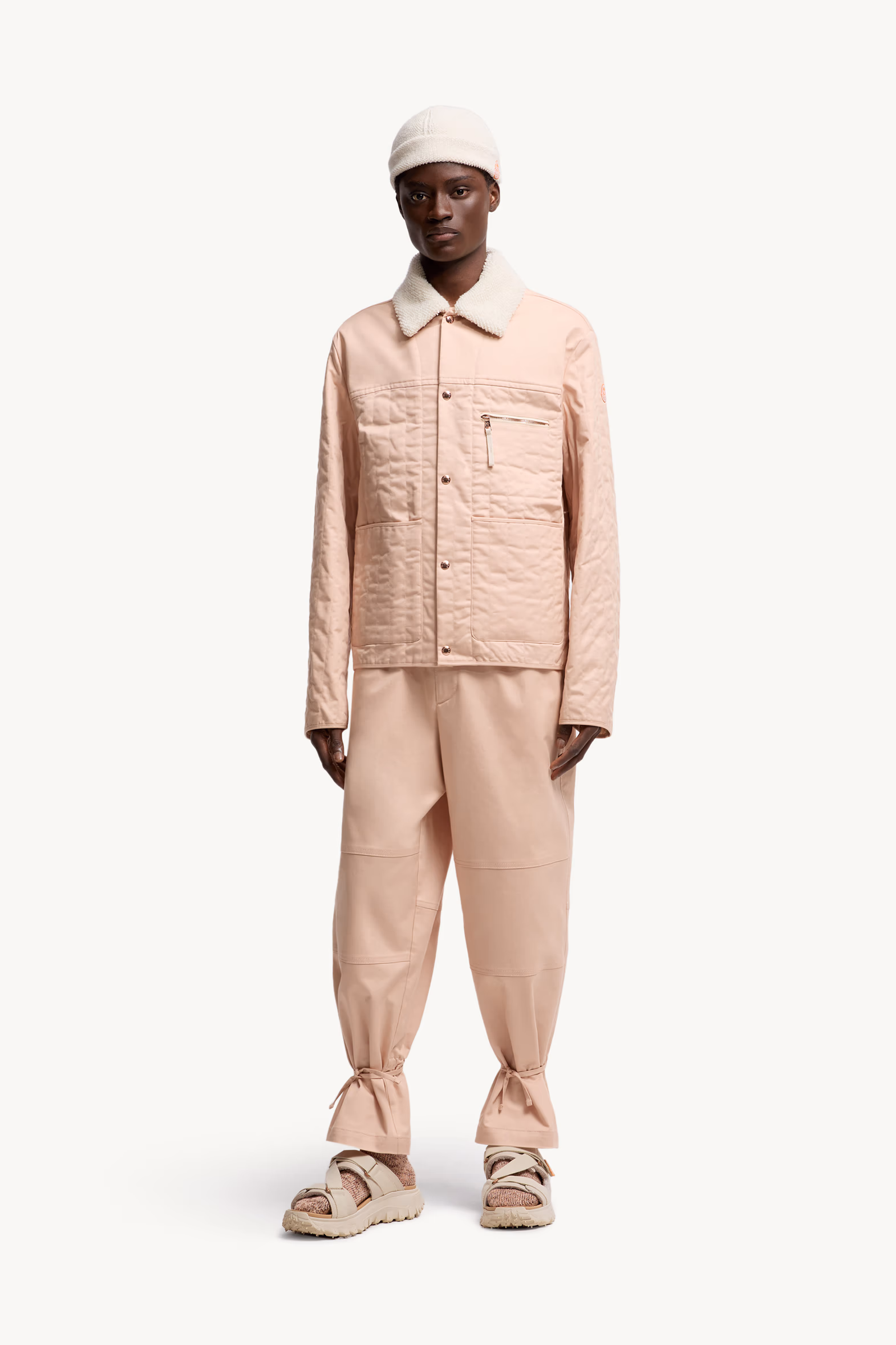 Moncler x Gilga Farm Designed by Donald Glover Cotton Gabardine Pants Men Peach Pink Moncler 0
